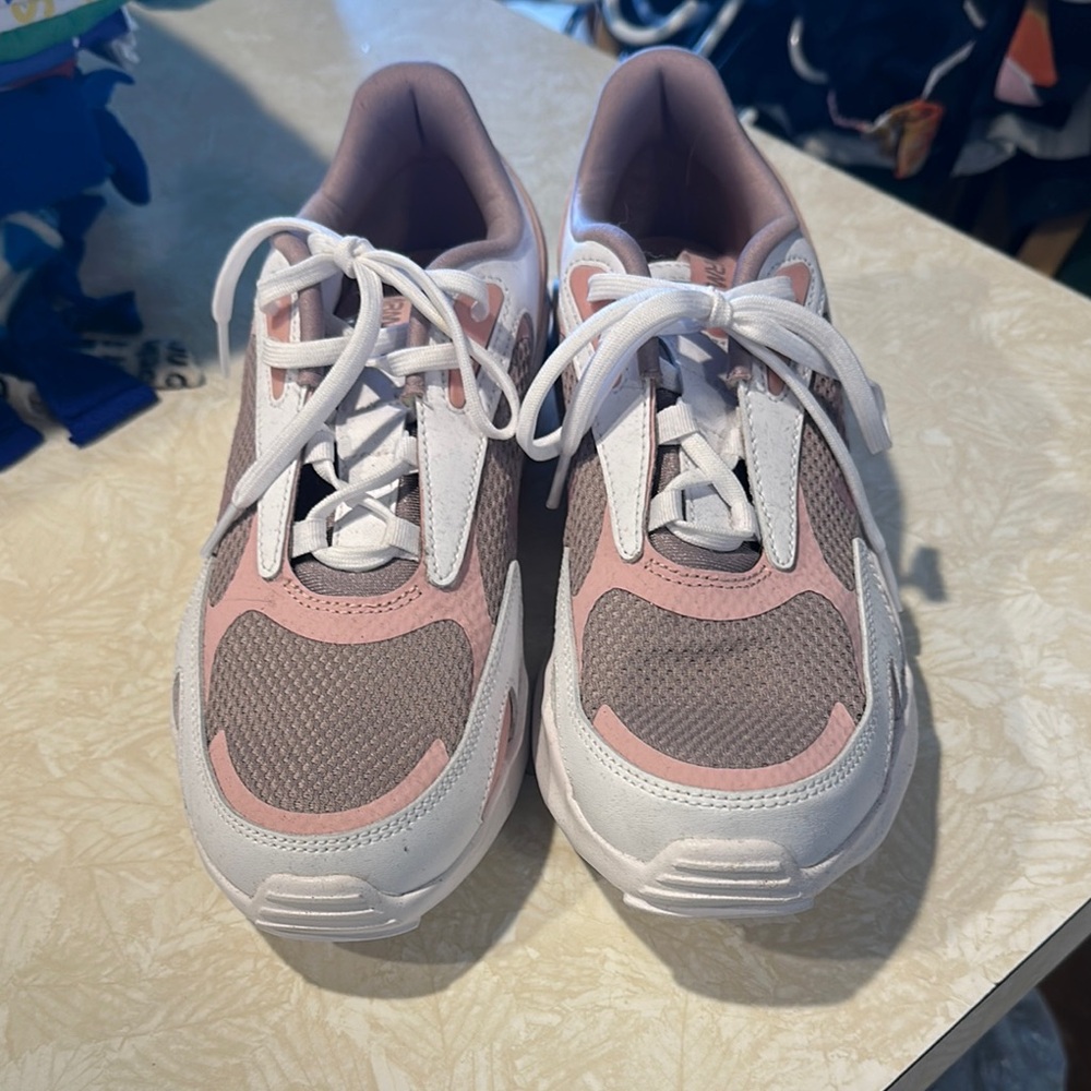 Stylish Pink and White Sneakers